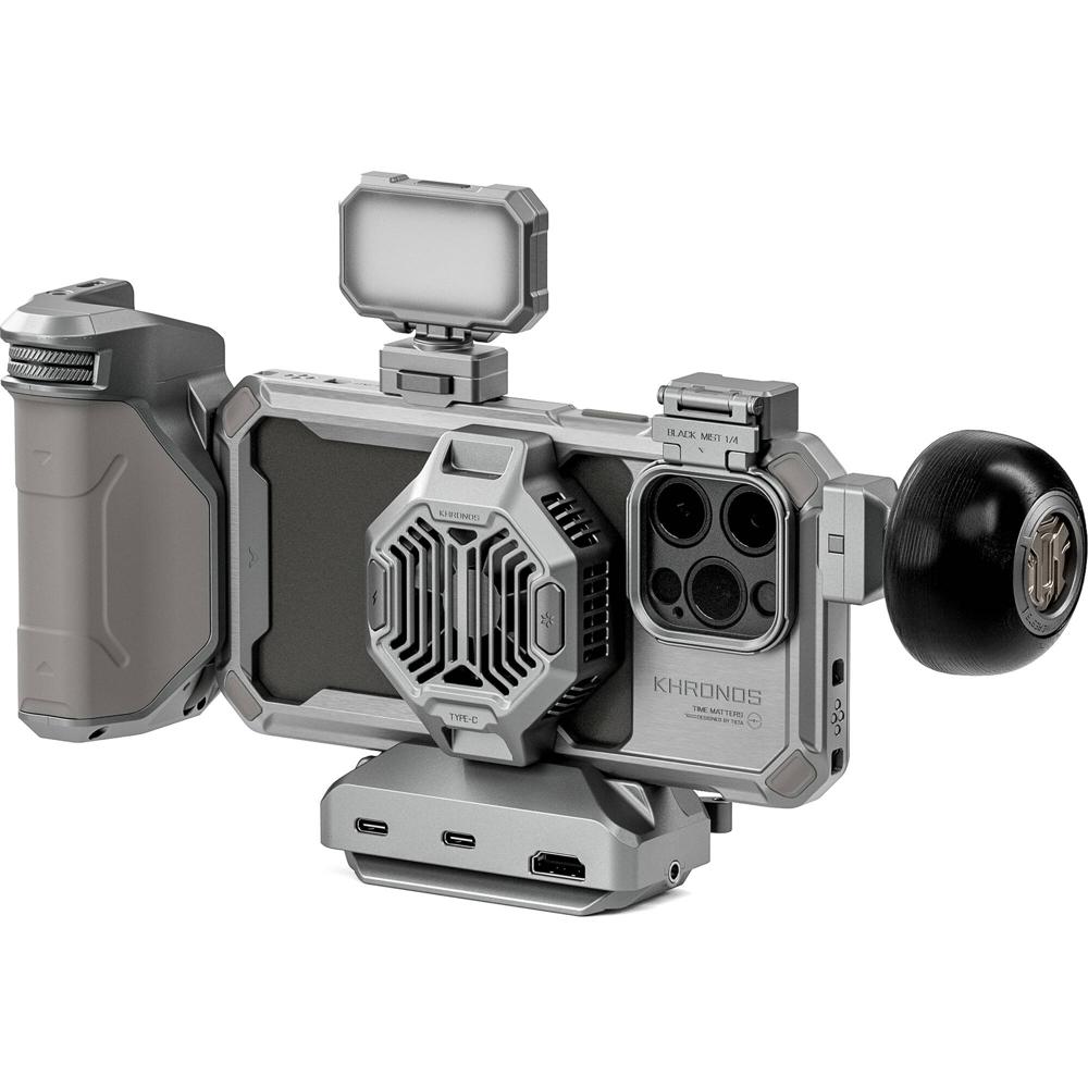 Kit Ultimate Tilta Khronos para iPhone 15 Pro Max (Blanco Titanio) - Incluye Funda, Sistema de Refri