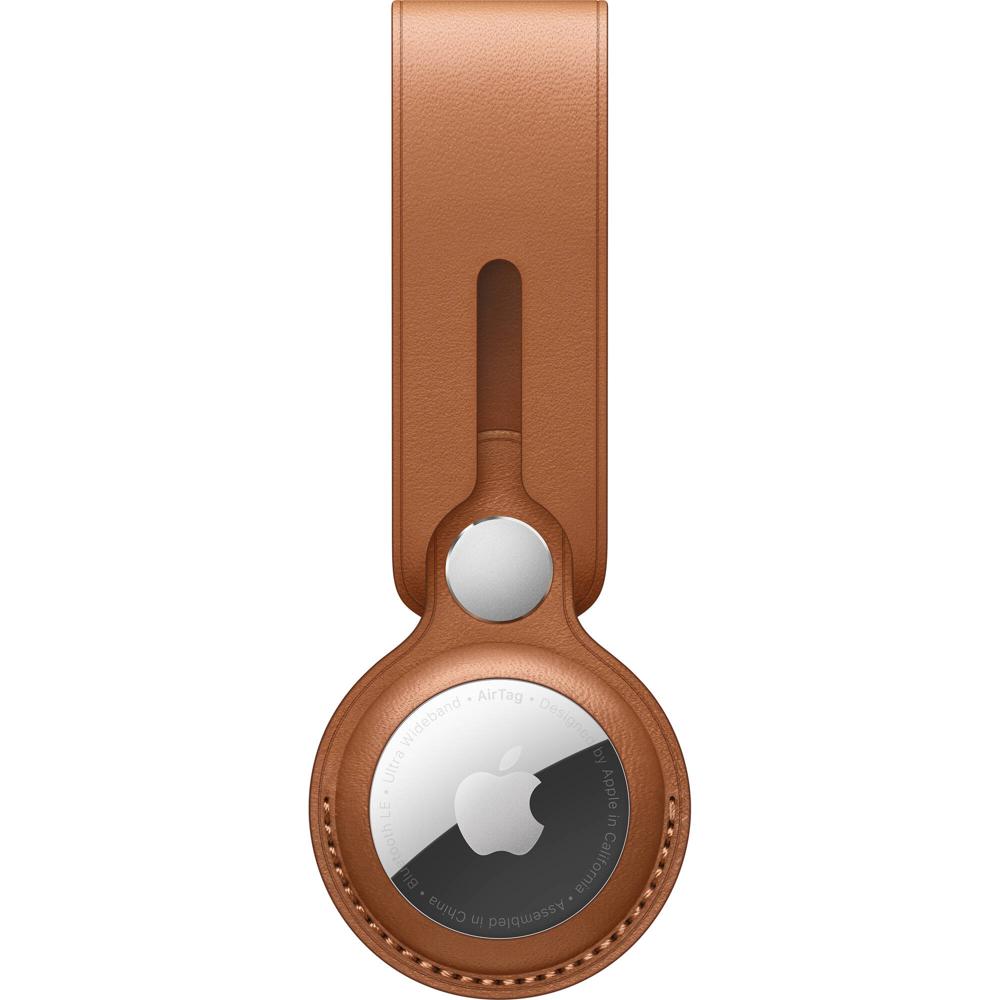 Apple AirTag Leather Loop (Marrón Silla) - Funda de Cuero Suave para Localizadores AirTag, Ideal par