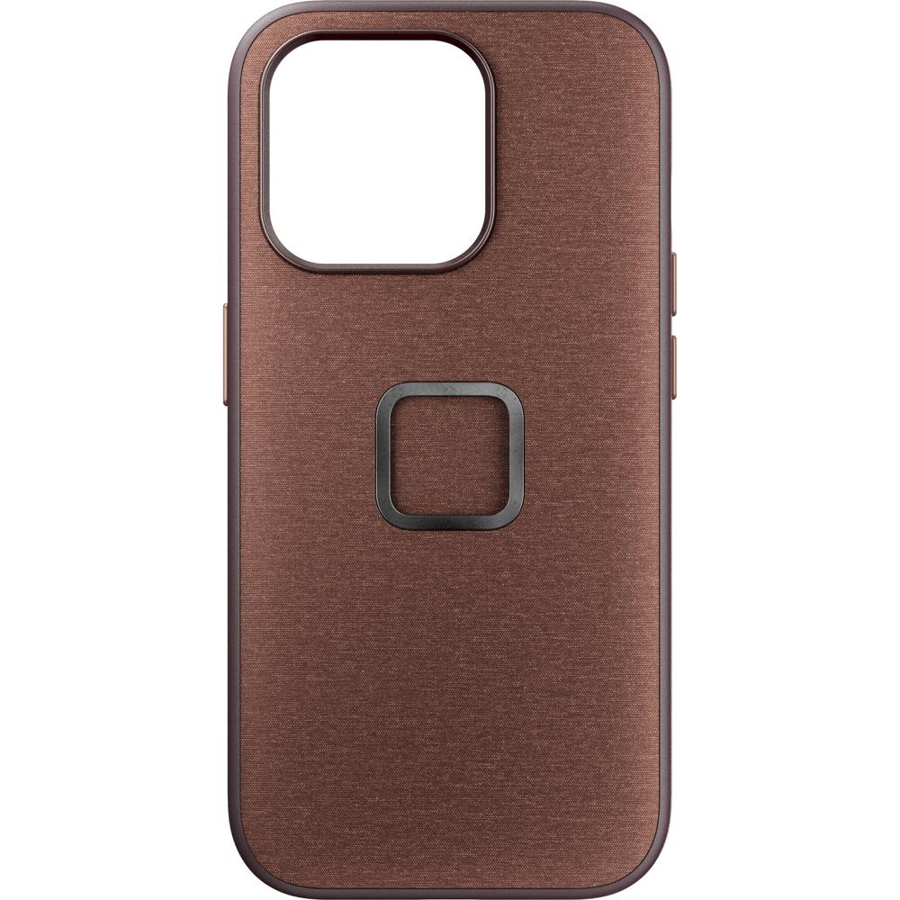 Funda de Tela Peak Design Everyday para iPhone 15 Pro (Redwood) - Protección contra Caídas, Conector