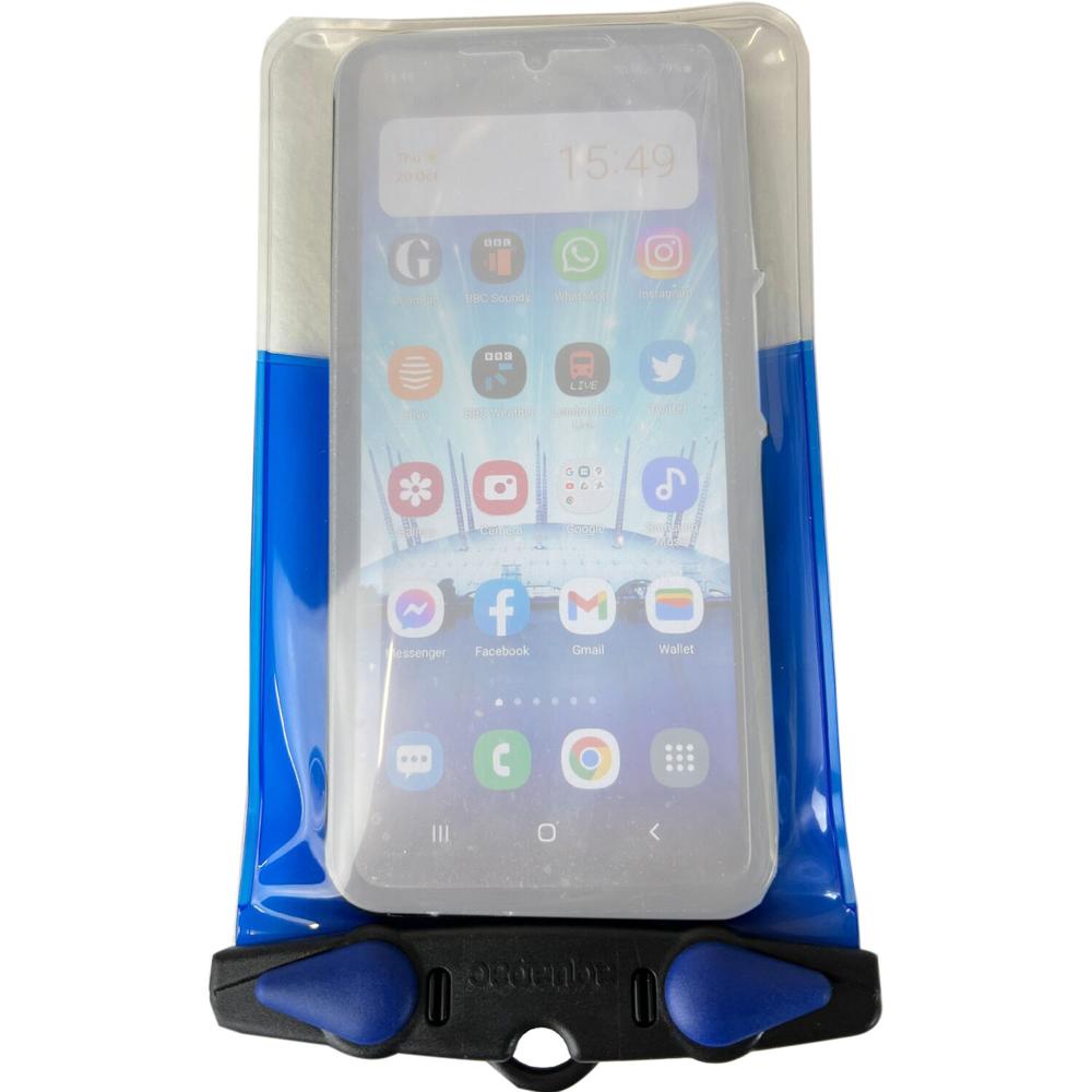 Funda Impermeable para Smartphone Aquapac (Tamaño Grande, Azul) - Protección 100% contra Agua y Aren