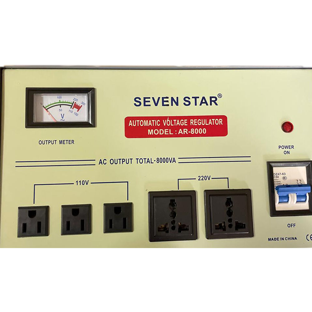 Regulador de Voltaje Automático Sevenstar AR-8000 para Electrónica de 8000W - Adaptador de Enchufe I