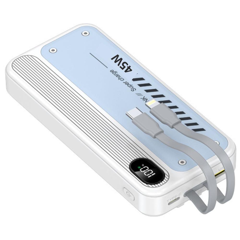 Power Bank 30000mAh Carga Rápida 35W Batería Portátil CP02 - Blanco