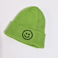 Chullo verde tejido con cara feliz para bebe de 9m a 1a Aititi´s Kids