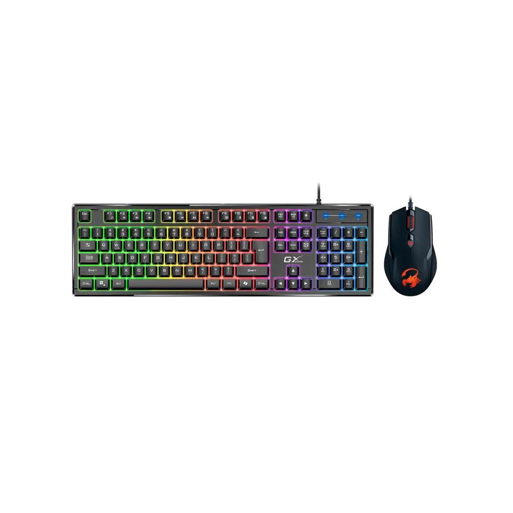 Kit Gamer Teclado Mouse Genius GX Scorpion KM-GX6 RGB 19 Teclas Black
