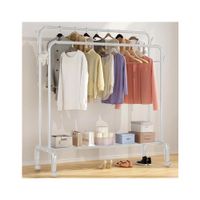 Perchero Colgador Organizador Estante Ropa Premium Blanco Con Ruedas