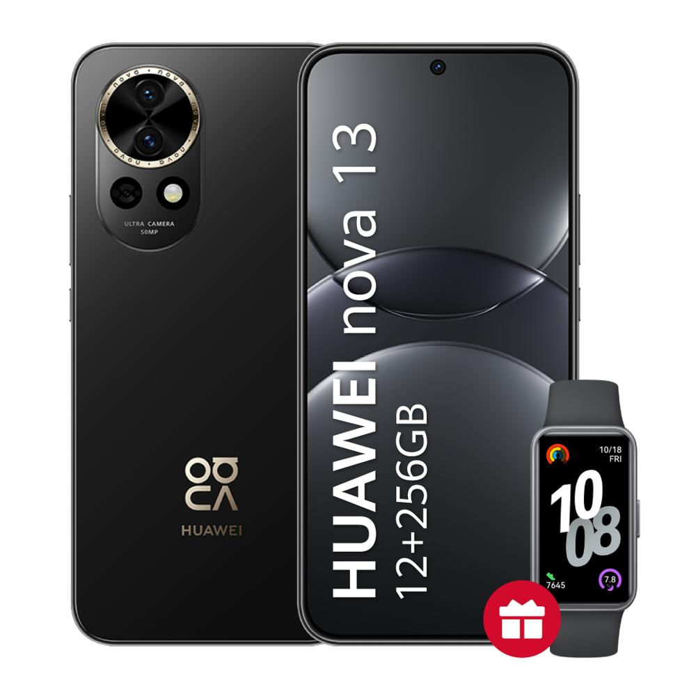 HUAWEI Smartphone Nova 13 12GB+256GB Negro Dual Sim + Regalo Band 10