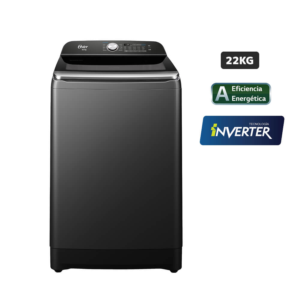Lavadora OSTER Carga Superior 22Kg OS-PWSKID22SI Black Inox