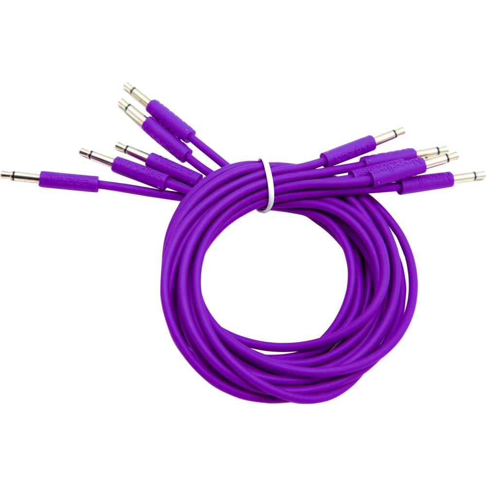 Cables de Parche Cre8audio Nazca Noodles Estilo Eurorack (Violeta Muy Vivo, Paquete de 5, 9.8"") - Co
