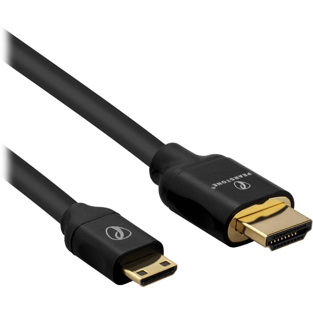 Cable Mini-HDMI a HDMI Pearstone HDC-210 de Alta Velocidad con Ethernet (10') - Soporta Resoluciones
