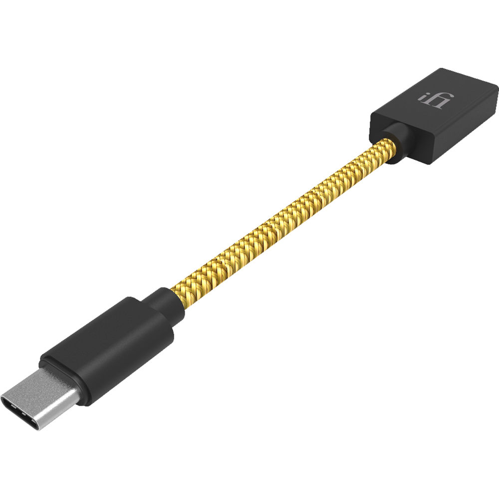 Cable OTG Audiophile iFi Audio USB 3.0 Tipo-C a Tipo-A para Teléfonos Android - Conexión de DAC, Con