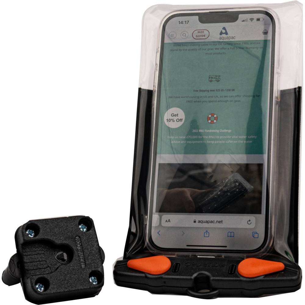 Funda Acuática para Teléfono Montada en Bicicleta y Barco (Tamaño Plus-Plus) - Ideal para GPS y Stra