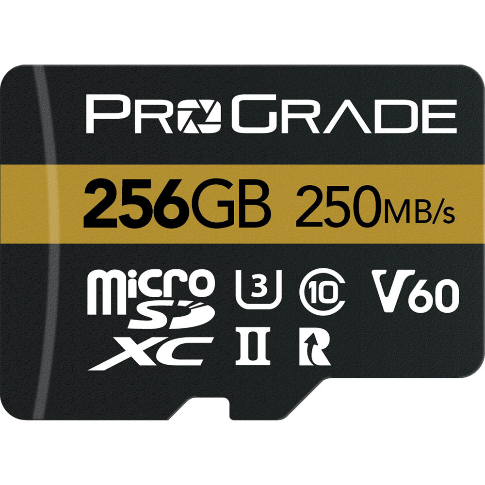 Tarjeta de Memoria ProGrade Digital 256GB UHS-II microSDXC con Adaptador SD - Velocidades de Lectura