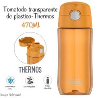 Tomatodo Thermos Transparente de 470 ml - Anaranjado
