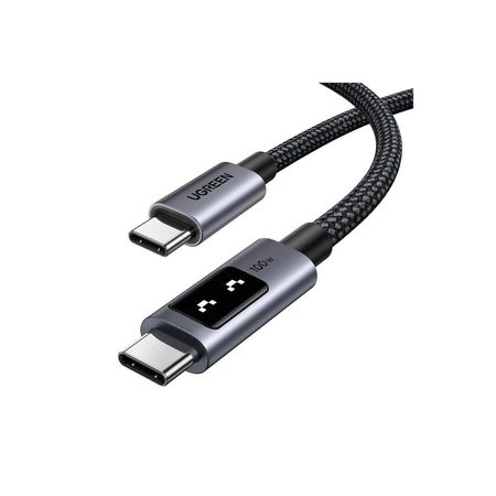 Cable Ugreen Uno USB-C A USB-C PD Carga Rapida Led 100W 2 Metros L509 35512