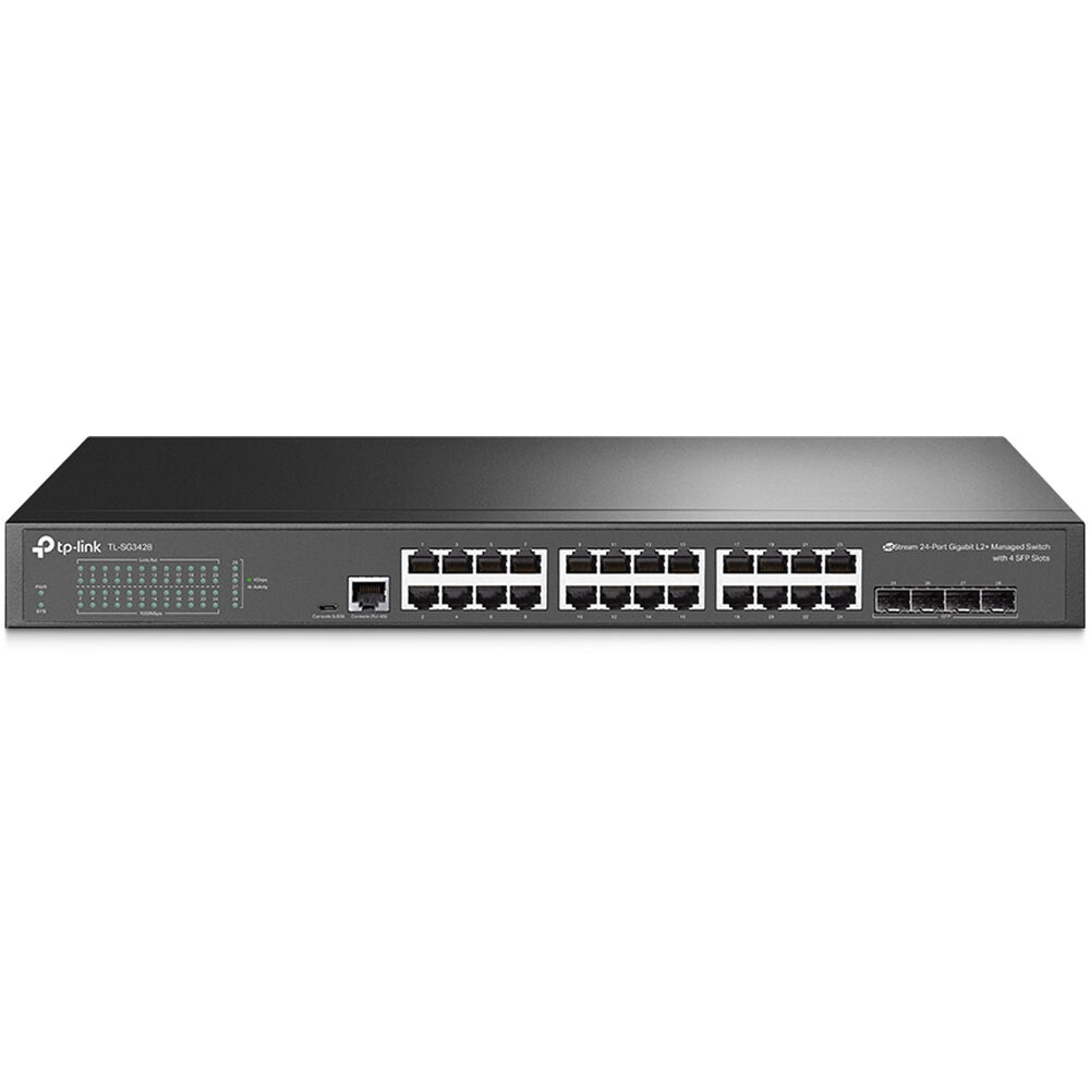 TP-Link TL-SG3428 JetStream Switch Gestionado de Red de 24 Puertos Gigabit con SFP - Capacidad de Co