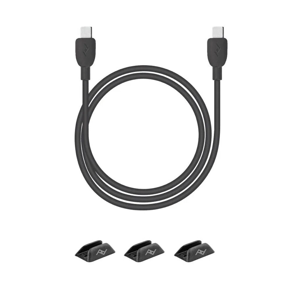 Cable USB-C Masculino de Reemplazo Peak Design (6.6' / 2 m) - Incluye Tres Clips para Cable