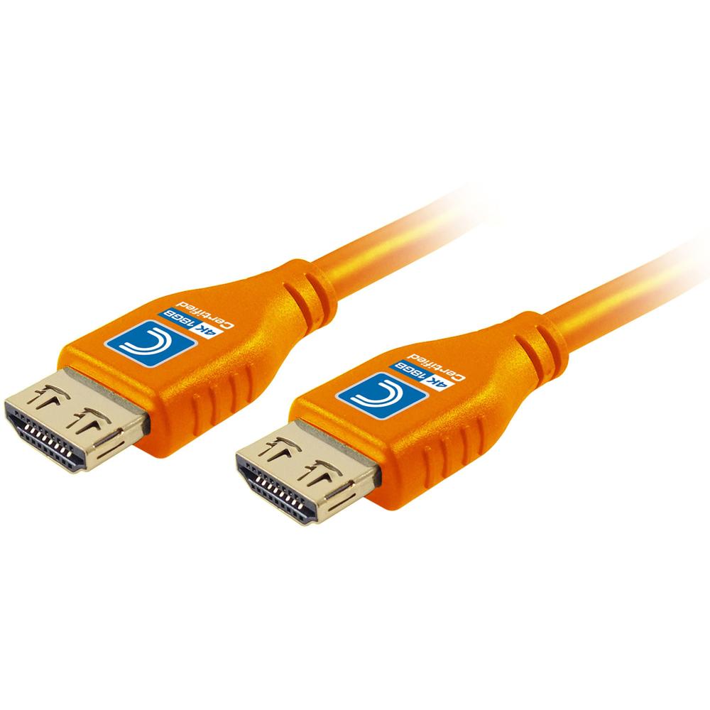 Cable HDMI Activo de Alta Velocidad Comprehensive MicroFlex Pro con Ethernet (Naranja, 12') - Soport