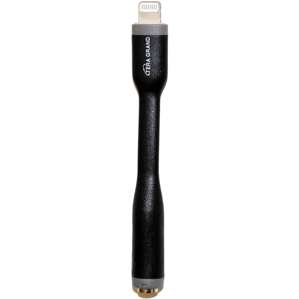 Adaptador de Audio Tera Grand Lightning a Jack de 3.5mm (Negro) - Conector Masculino Lightning, Cert