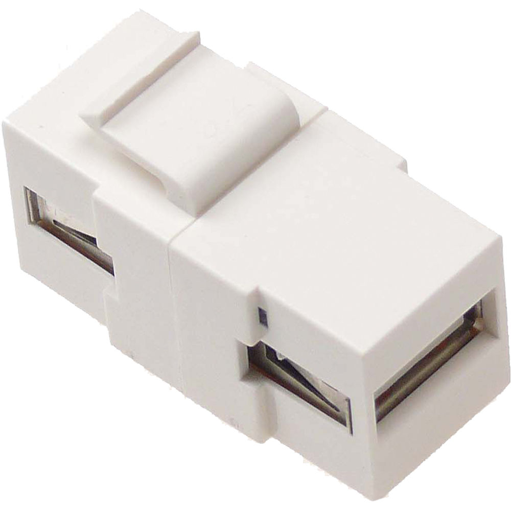 Acoplador Jack Keystone Snap-in USB 2.0 A/A - Conexión Macho a Macho