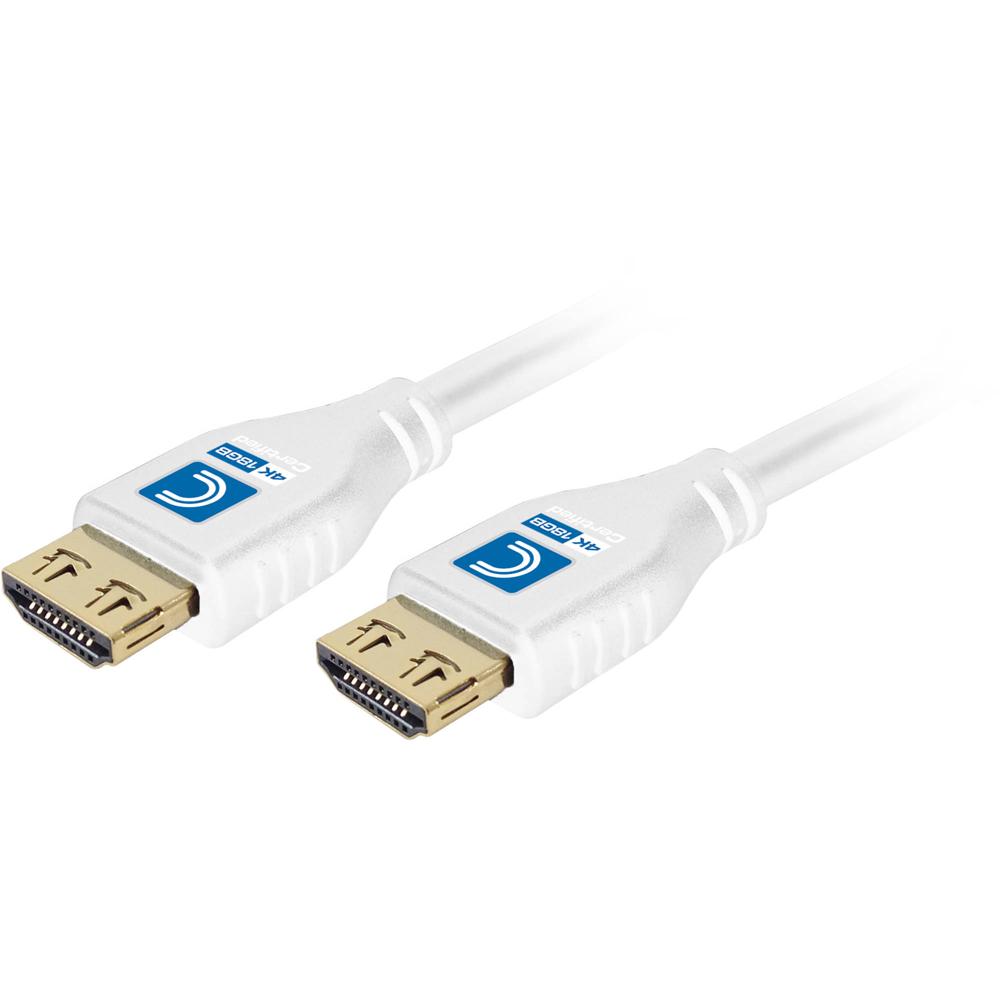 Cable HDMI de Alta Velocidad Comprehensive MicroFlex Pro con Ethernet (Blanco, 3') - Soporta HDR, 4K