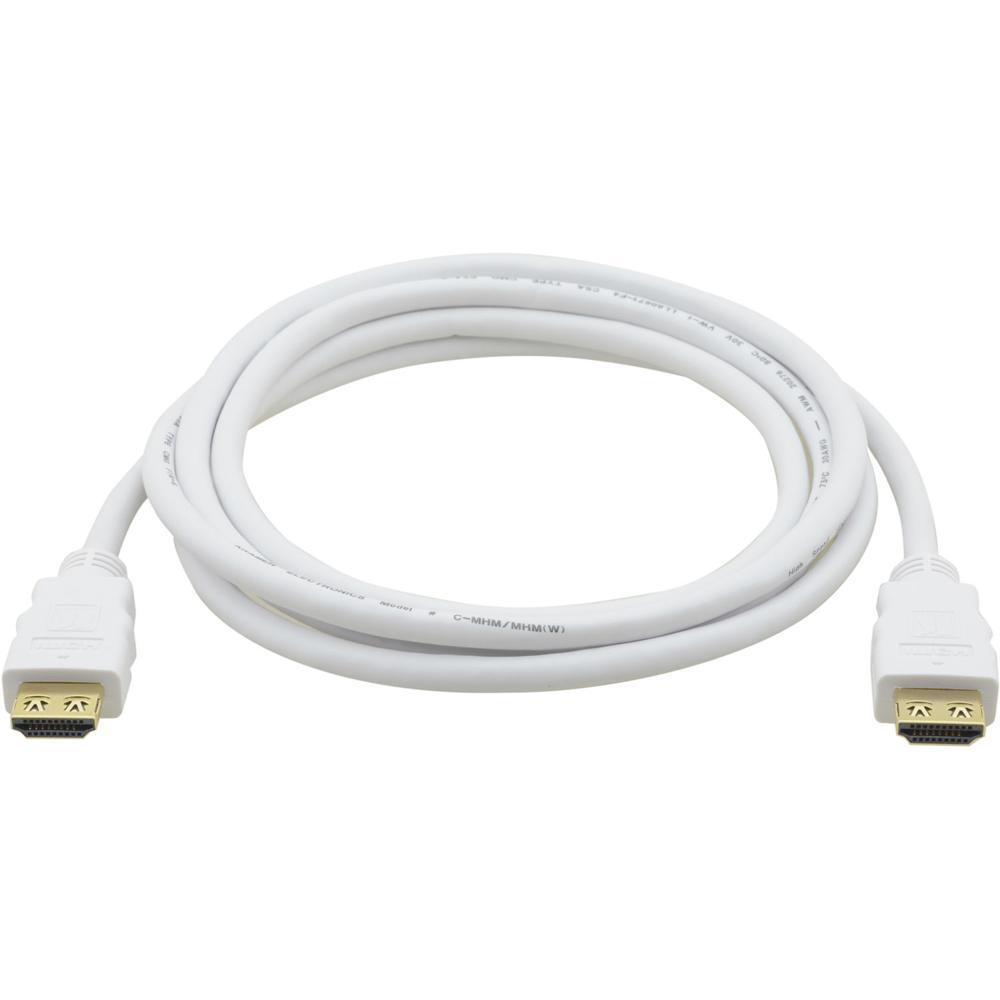 Cable HDMI Flexible de Alta Velocidad con Ethernet Kramer (Blanco, 10') - Soporte 4K UHD, Conectores