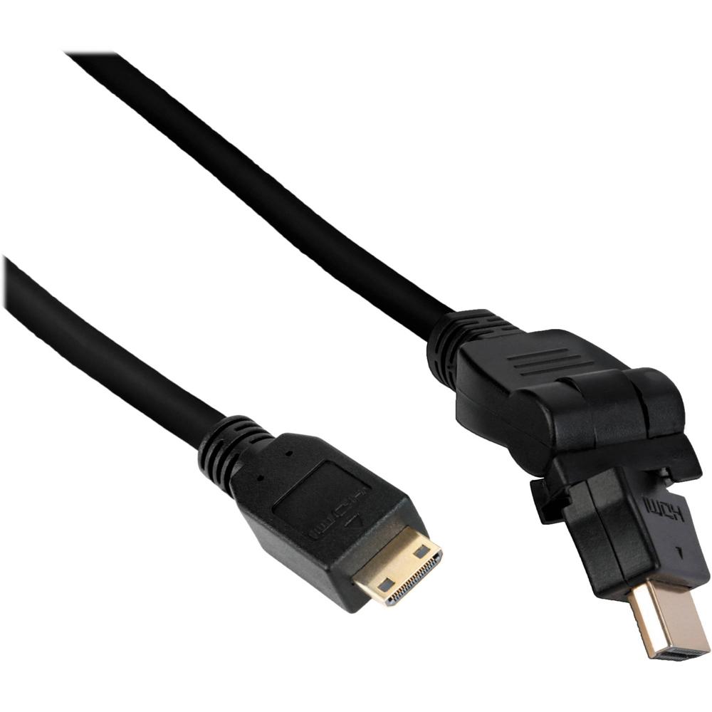 Cable HDMI Mini de Alta Velocidad Pearstone (6') con Conectores Tipo-C y Tipo-A, Conector Tipo-A Gir