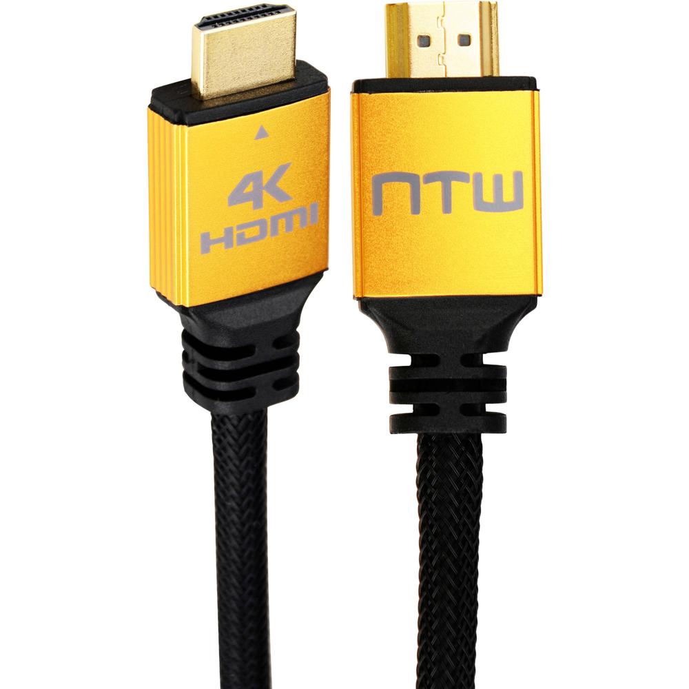Cable HDMI de Alta Velocidad NTW Ultra HD PURE PRO con Ethernet (6') - Soporta Resoluciones UHD y DC