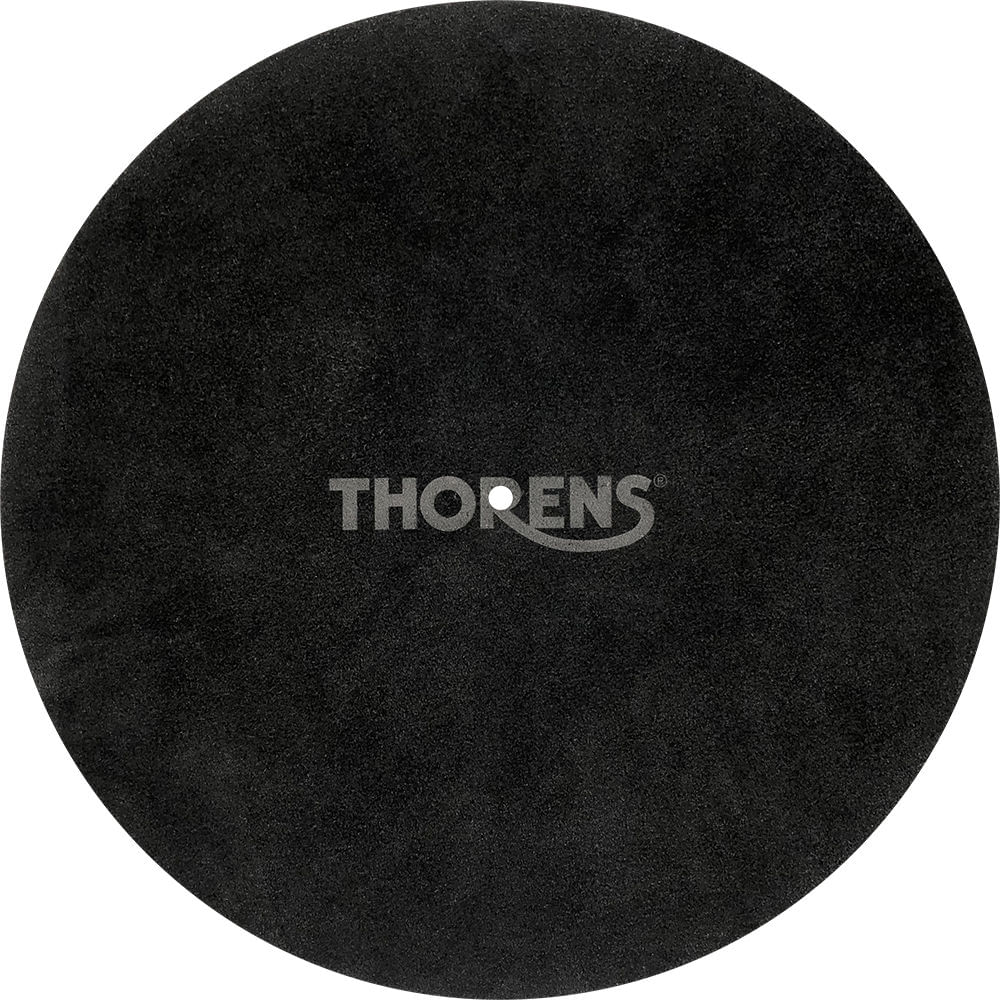 THORENS Alfombrilla de Plato de Giradiscos de Cuero (Negro) - Construcción de Cuero