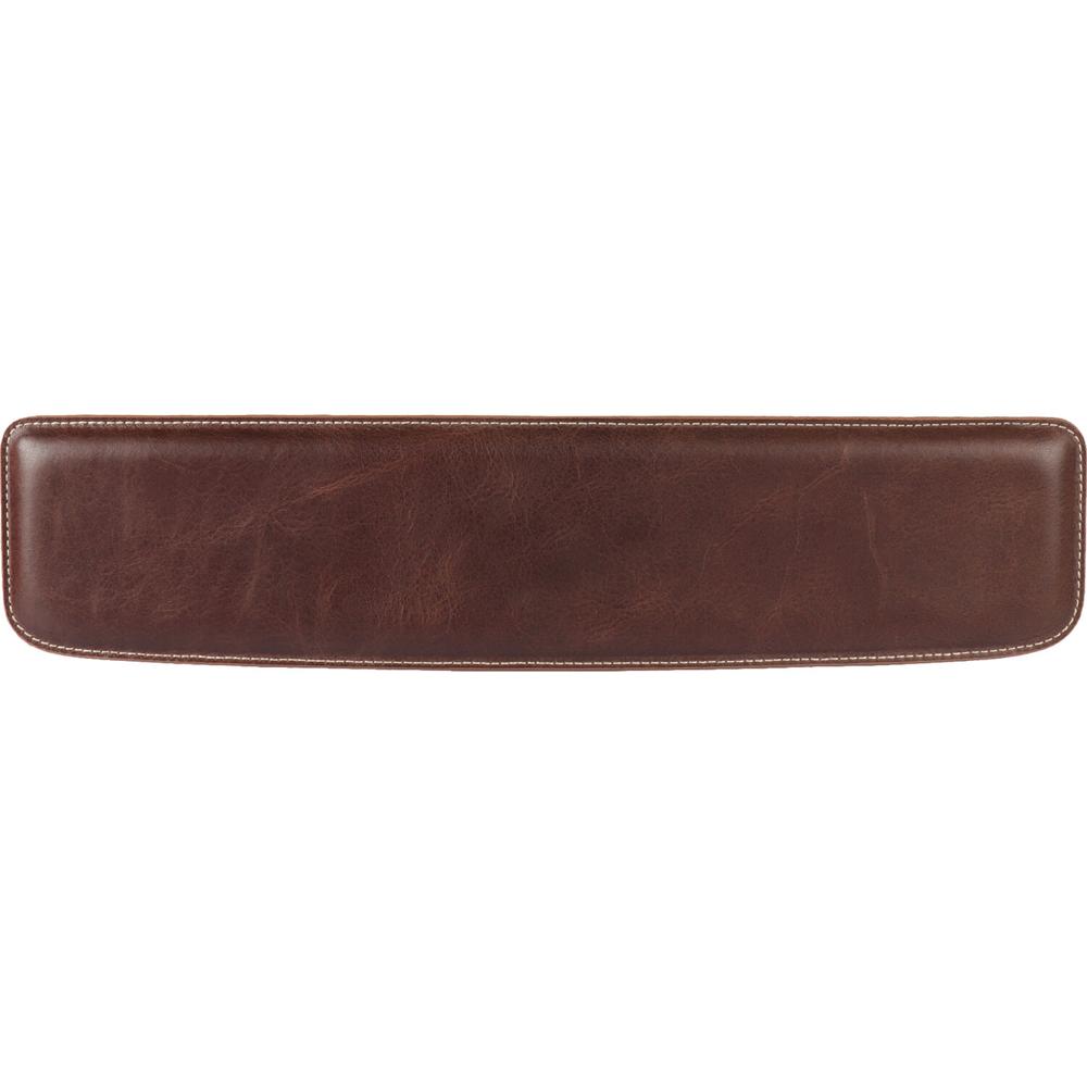 Londo Almohadilla de Teclado de Cuero Genuino (Grande, Marrón) - Soporte Ergonómico, Acolchado Suave