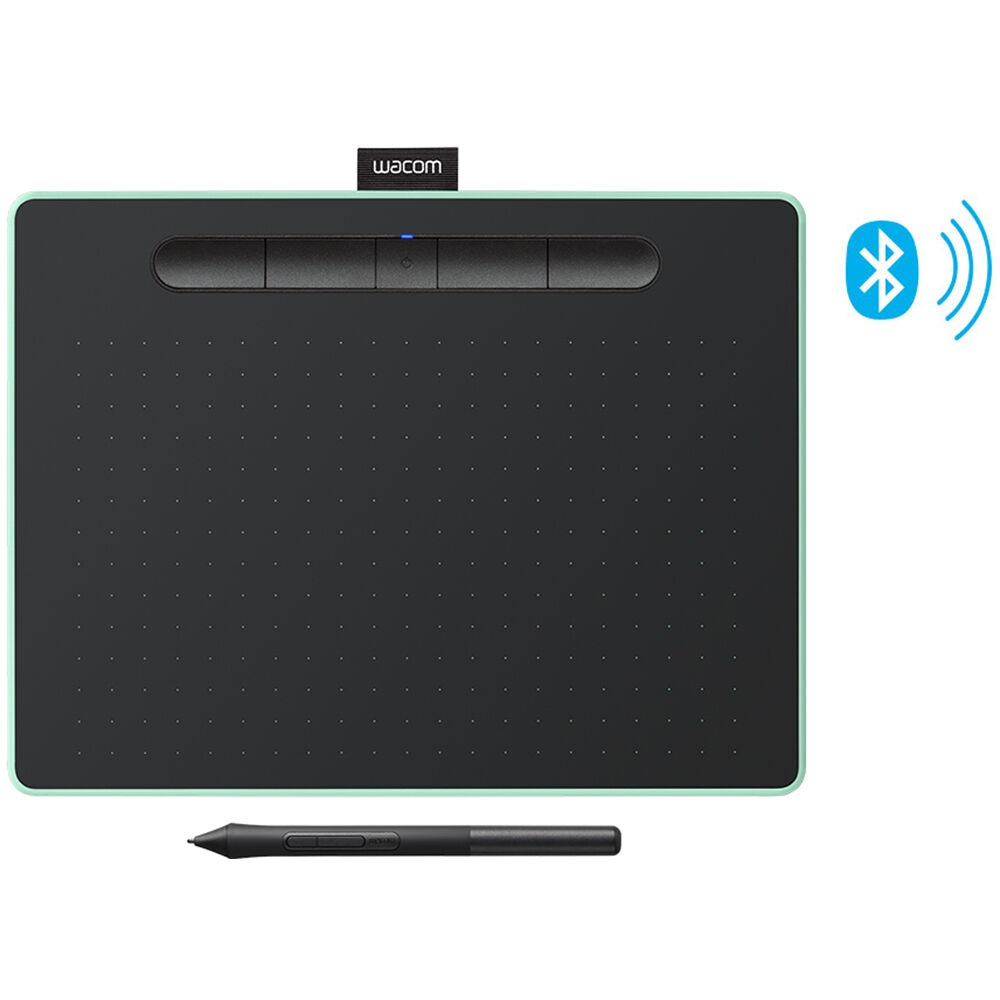 Wacom Intuos Bluetooth Tablet Creativa (Mediana, Verde Pistacho) - Área Activa 8.5 x 5.3"", 4096 Nive