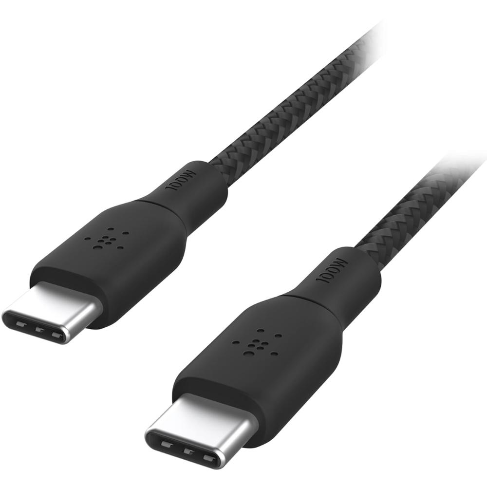 Cable trenzado Belkin USB-C a USB-C de 100W (3m, Negro)