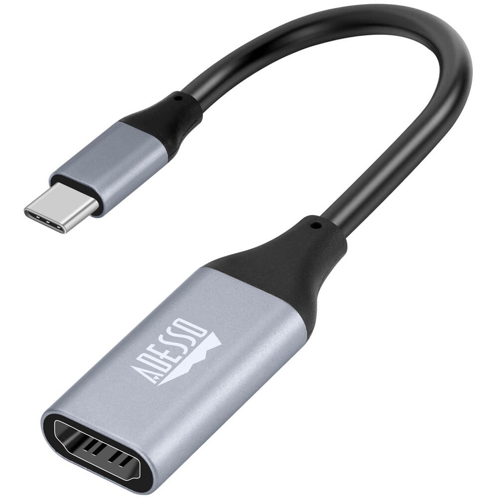 Cable Adaptador Adesso USB-C a HDMI 4K (15 cm)
