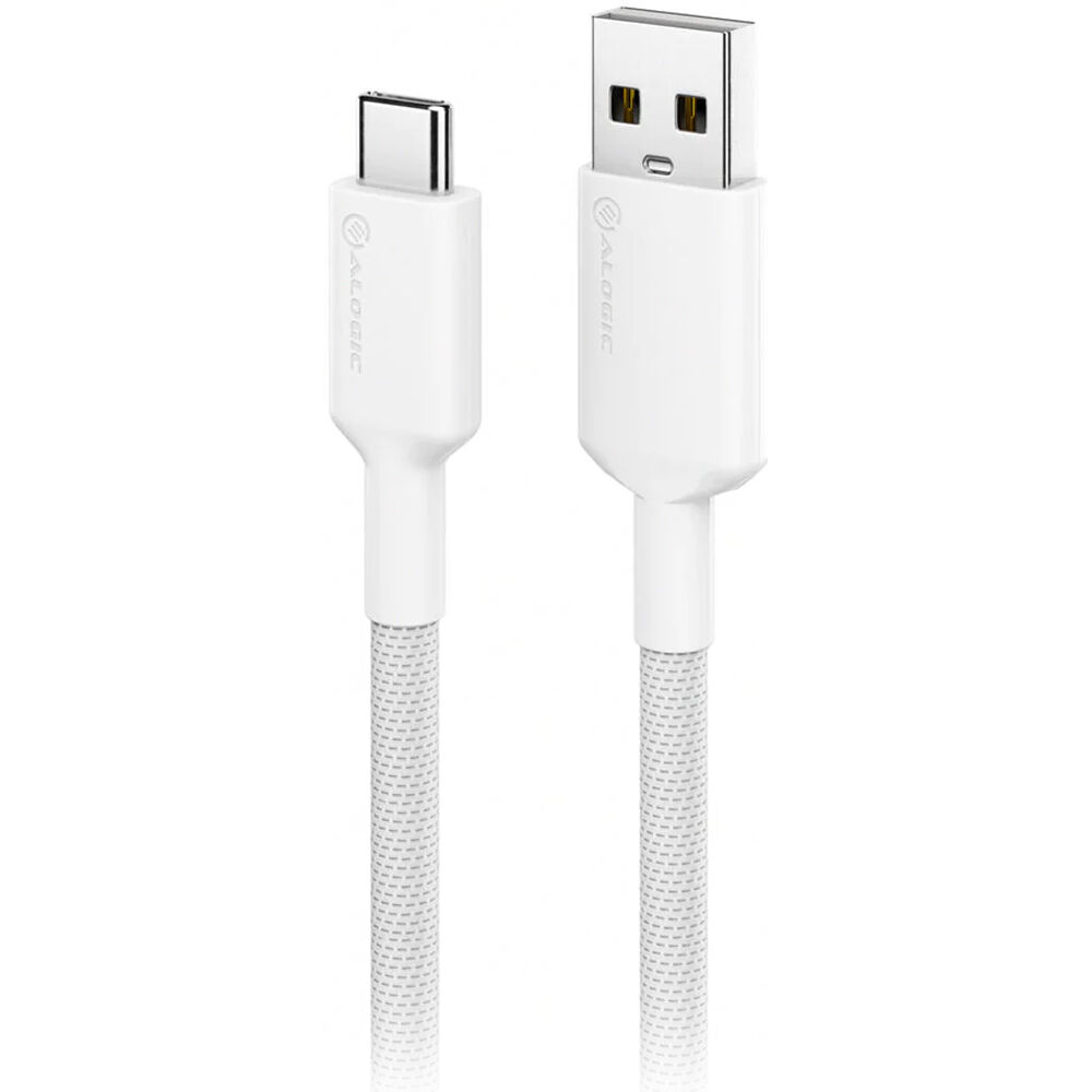 Cable ALOGIC Elements Pro USB-A 2.0 Macho a USB-C Macho (3.3', Blanco) - Interfaz 480 Mb/s, Conector