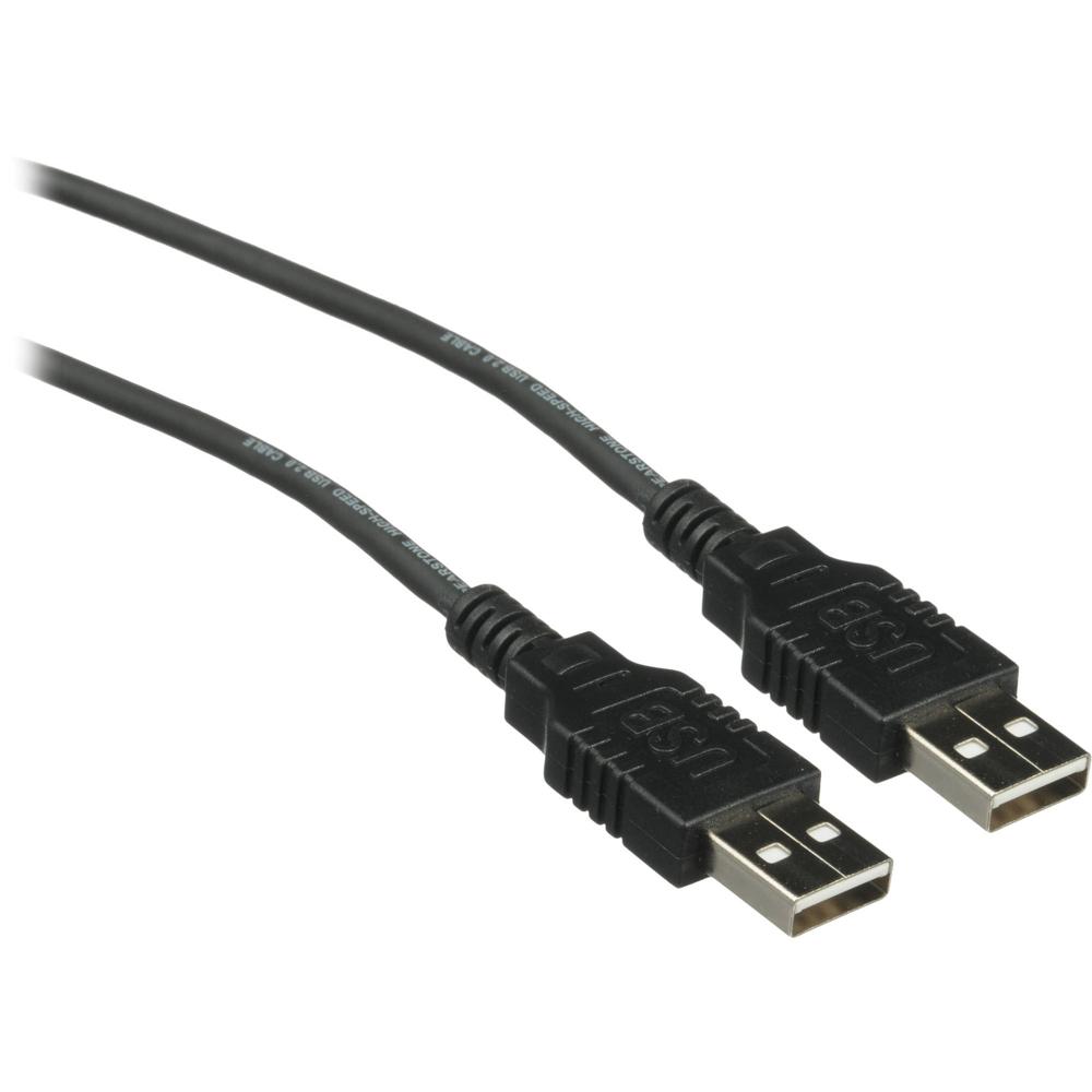 Cable Pearstone USB 2.0 Tipo A Macho a Macho (Negro) - 6' (1.8 m) - Alta Velocidad, Compatible con U