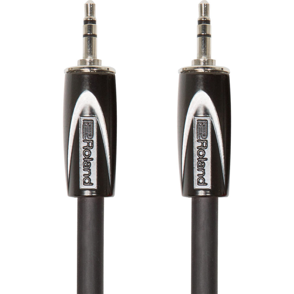 Cable Interconexión Roland Black Series 1/8"" TRS a 1/8"" TRS (10')