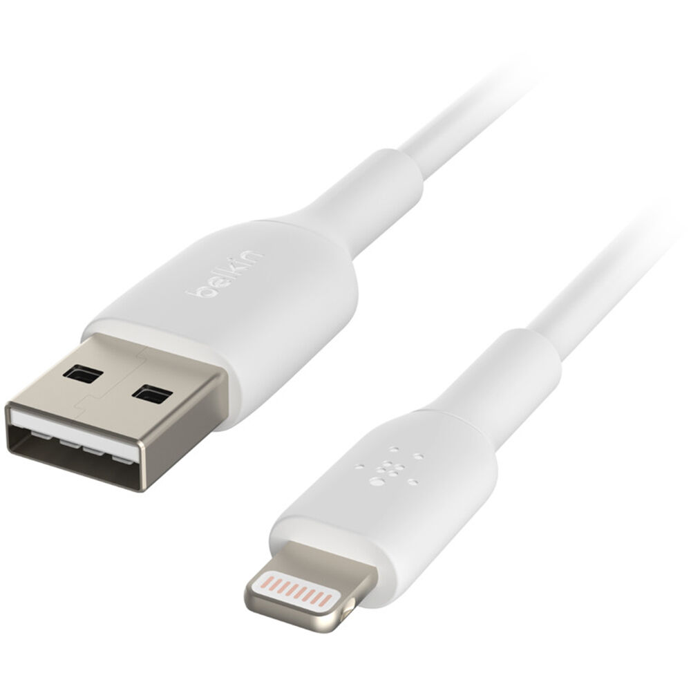 Cable Belkin Boost Charge Lightning a USB-A (0.5', Blanco) - Conexión Lightning a USB-A, Certificado