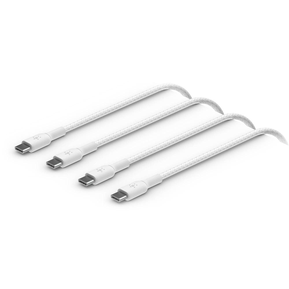 Cable Belkin USB-C a USB-C (3.3', Blanco, Paquete de 2)