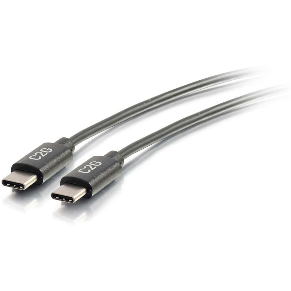C2G Cable USB 2.0 Tipo-C Macho a Tipo-C Macho (3', 3A) - 2 Conectores Tipo-C, Longitud de 3', Veloci