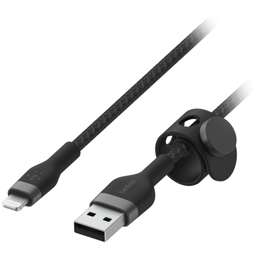 Cable Belkin BoostCharge Pro Flex Lightning a USB-A (3.3', Negro) - Conexión Lightning a USB-A, Long