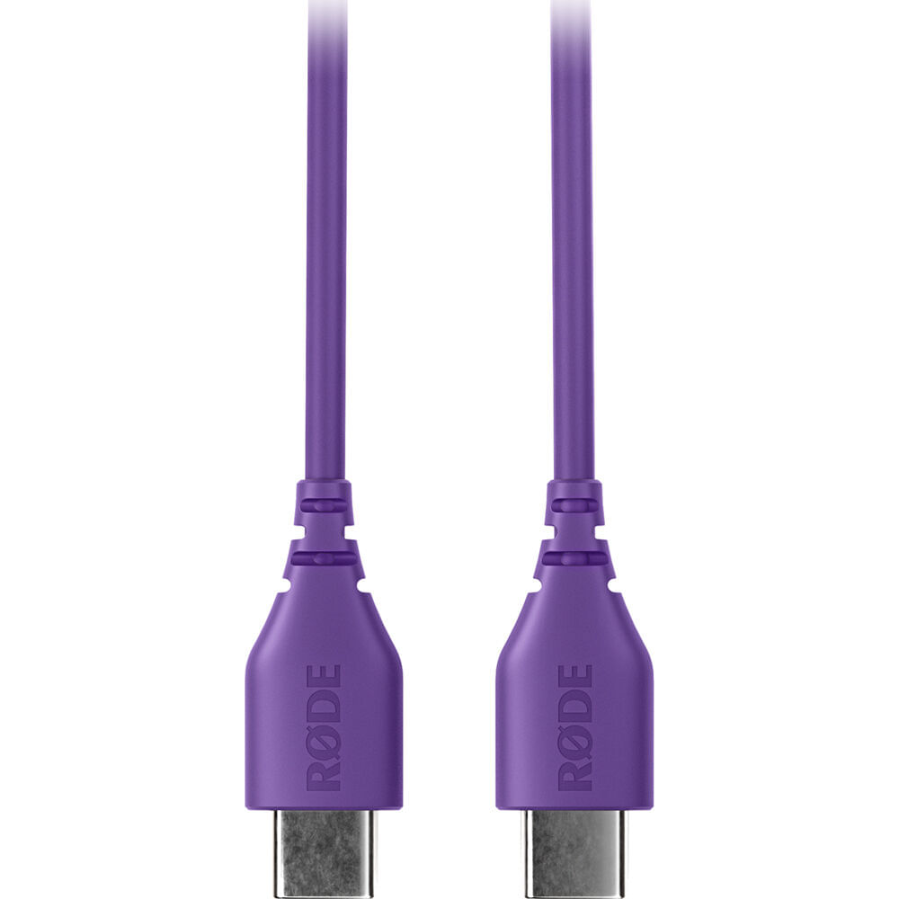 RODE SC22 Cable USB-C a USB-C (Púrpura, 11.8"") - Compatible con Dispositivos Rode