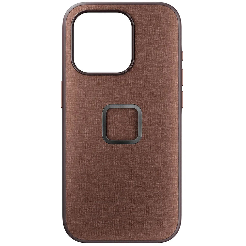 Funda Peak Design Everyday Case V2 para iPhone 15 Pro (Redwood) - Diseño de Botón de Acción V2, Cone