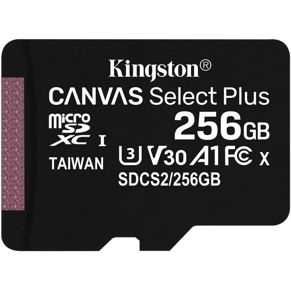 Tarjeta de Memoria Kingston 256GB Canvas Select Plus UHS-I microSDXC - Velocidad de Lectura 100 MB/s