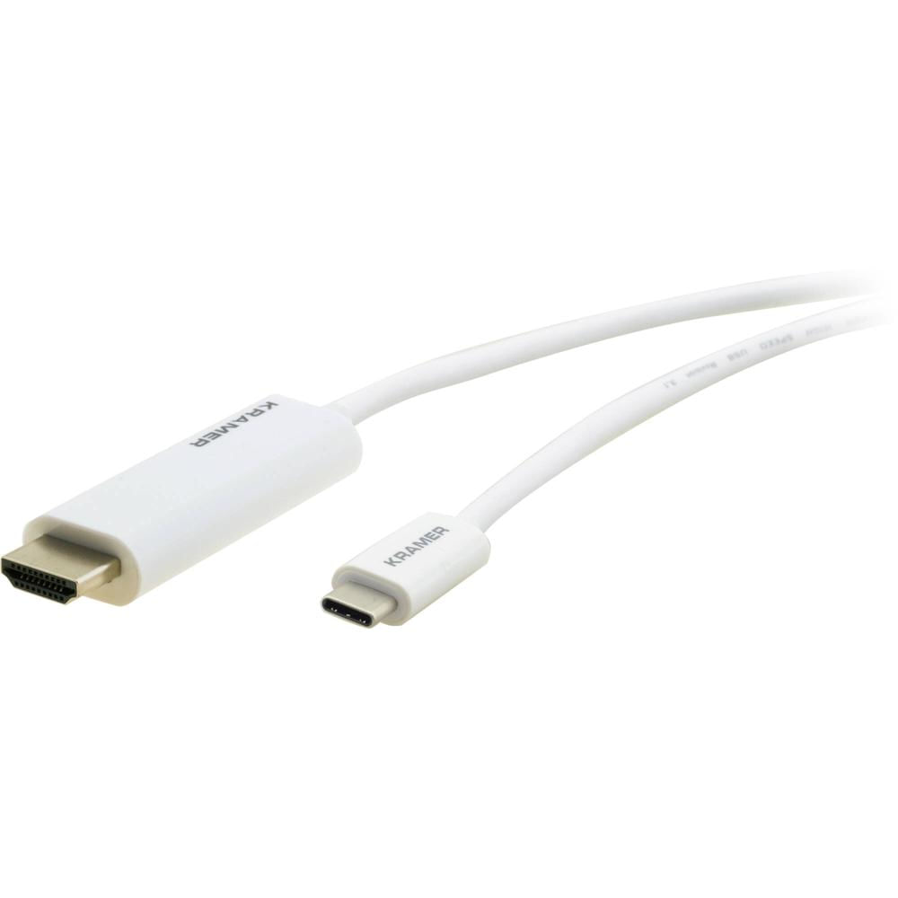 Cable Kramer USB Type-C Macho a HDMI Macho (Blanco, 10') - Soporta Resoluciones 4K a 60 Hz