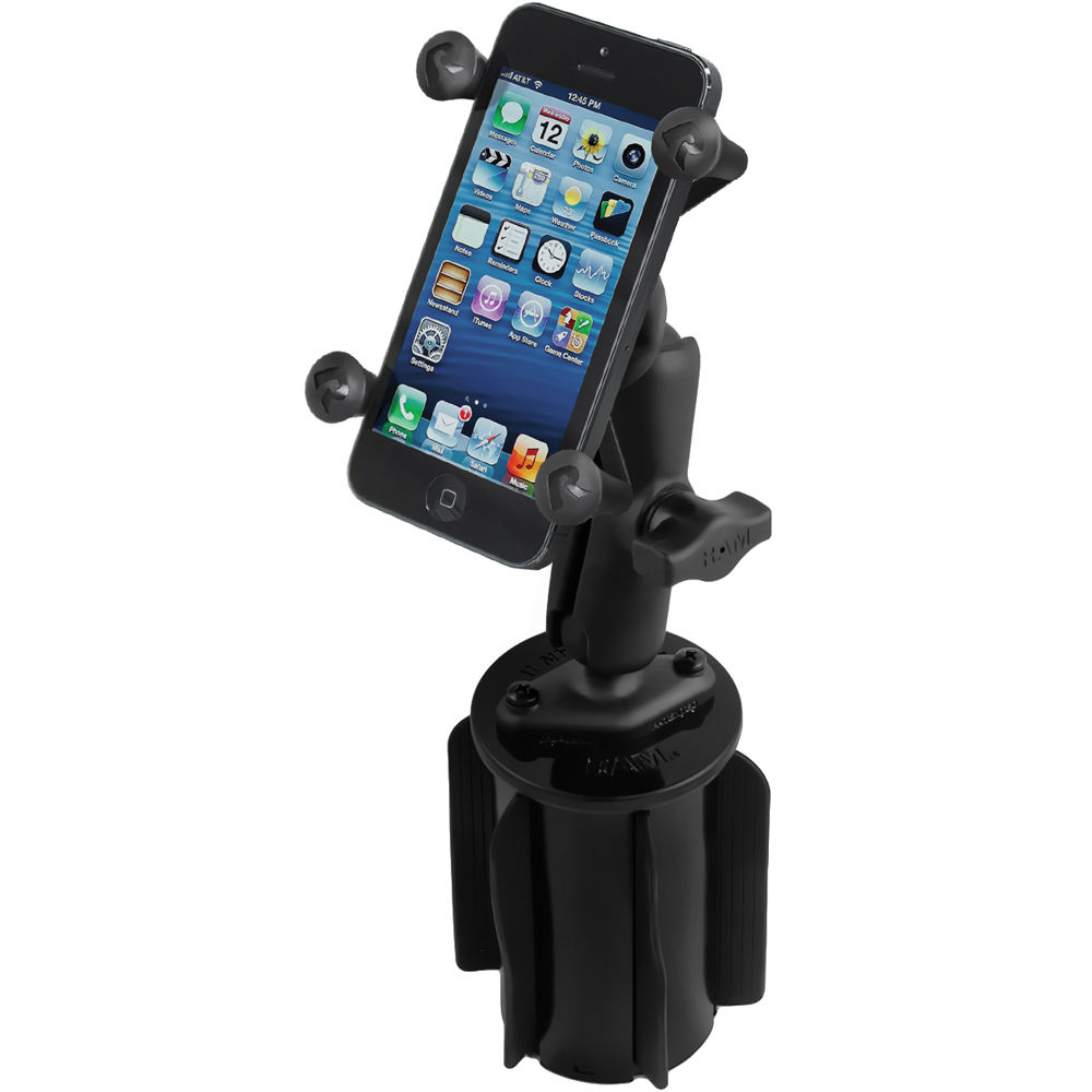 Soporte Universal para Vaso RAM MOUNTS RAM-A-CAN II con Soporte para Teléfono Celular X-Grip - Compa