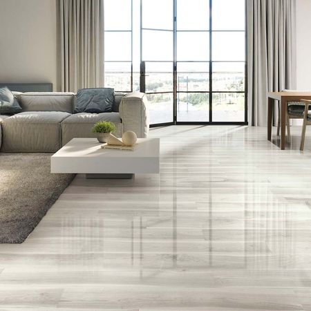 Piso Porcelanato Vancouver Snow Pulido 20x120cm 0.96m2 Klipen