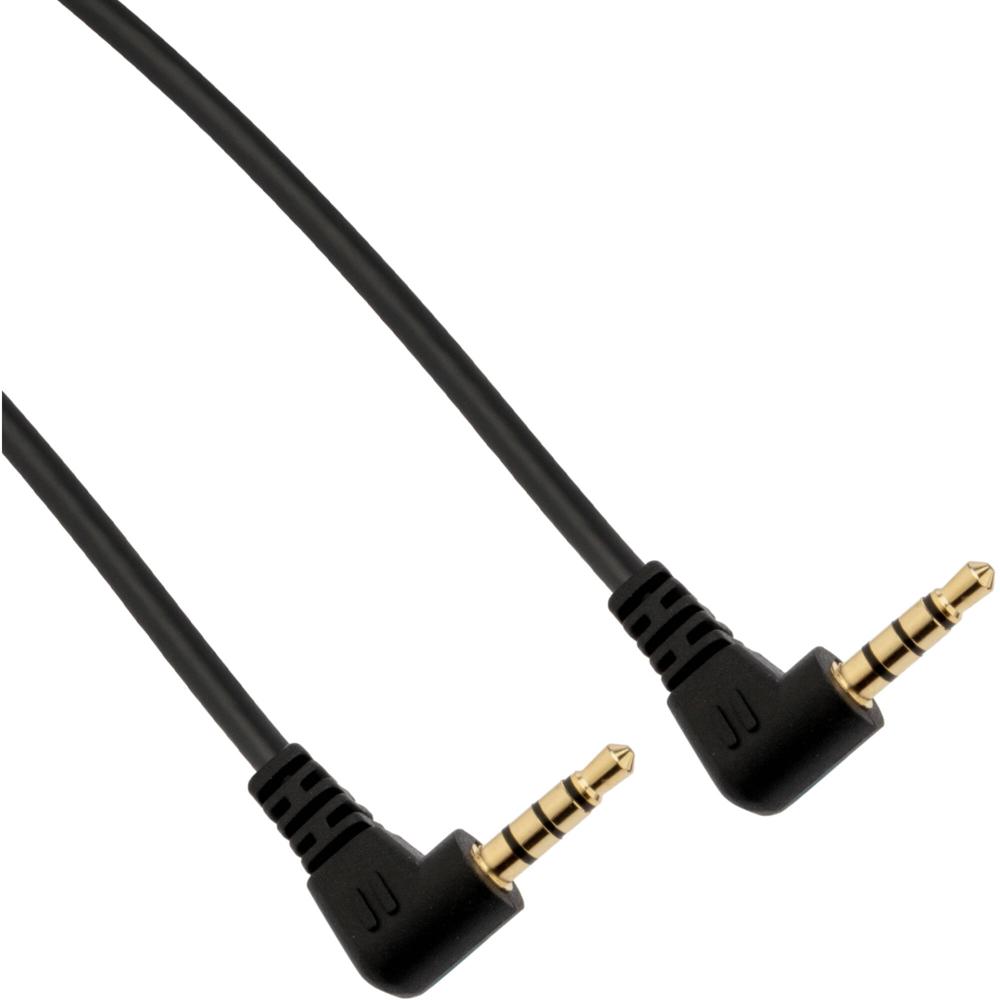 Cable Pearstone Mini TRRS a TRRS (Ángulo Recto, 20') - Conexión para Micrófonos, Smartphones y Table