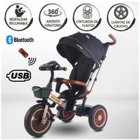 Triciclo Guiador 3 En 1 «GOLDEN II NEW COLLECTION» USB Negro