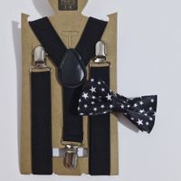 Pack elegante de tirante y corbata negra para niño de 1 a 4 años Aititi´s Kids