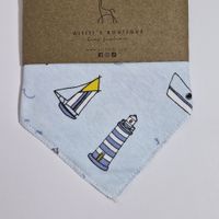 Bandana de algodón con diseño de faro para bebe RN hasta 6m Aititi´s Kids
