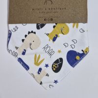 Bandana de algodón con diseño de dino para bebe RN hasta 6m Aititi´s Kids